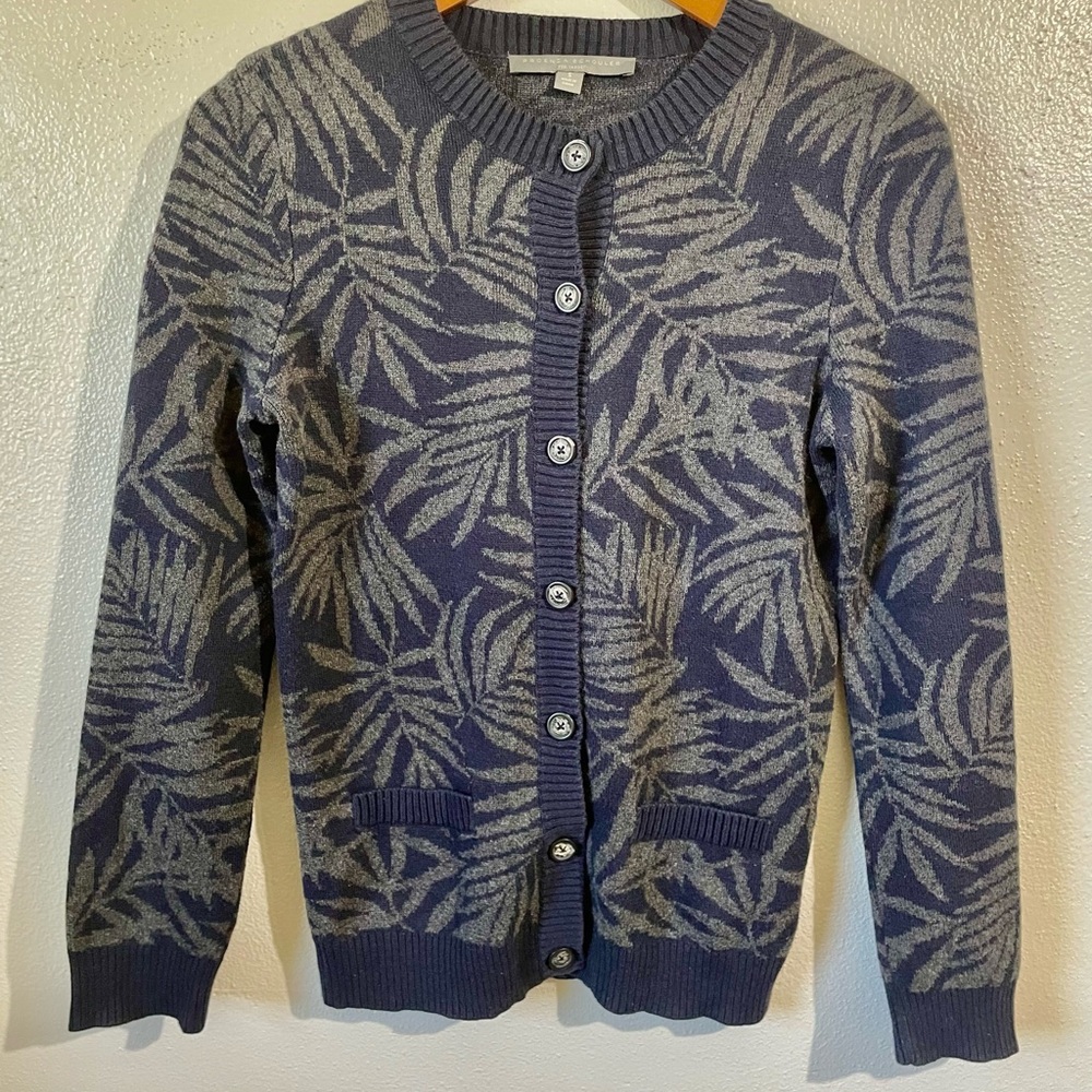 Proenza Schouler for Target Cotton Cashmere Palms Tropical Leaf Cardigan Small
